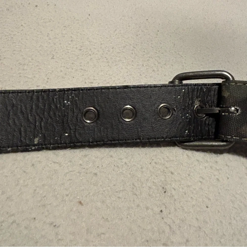 Men's Camo Canvas Faux Ammunition Studded Belt Sz 36 Gorpcore Streetwear